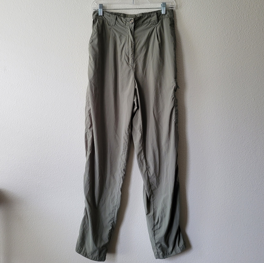 Ex Officio Green Hiking Outdoor Pants Nylon Cargo Quick Dry